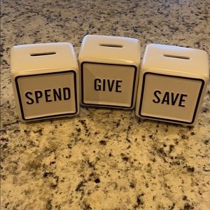 Save Give spend hearth & hand piggy banks